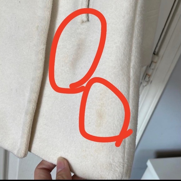 Calvin Klein white cream double single breasted pea coat trench coat soft sz 4 - Picture 4 of 16